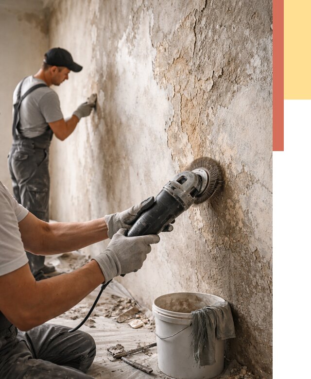 Снятие и удаление краски со стен в Добрянке от 2121 руб. — ОТДЕЛОЧНИК-Дбр