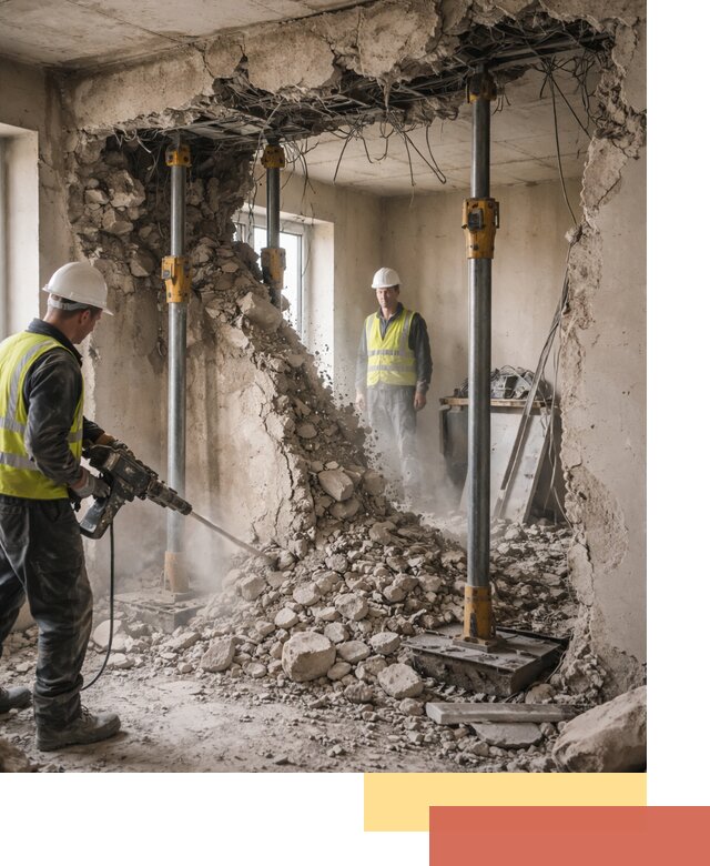 Снос несущих стен в Добрянке с гарантией безопасности и качества