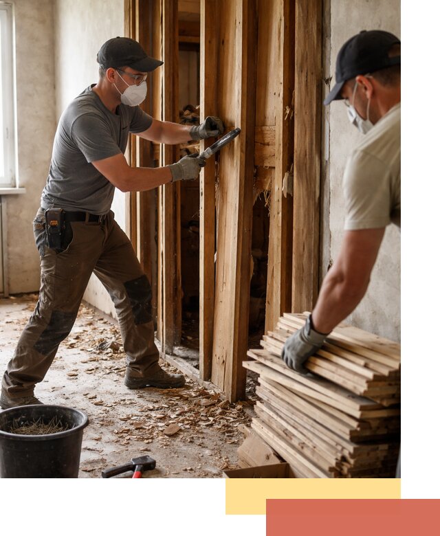 Демонтаж деревянных перегородок в Добрянке быстро и аккуратно