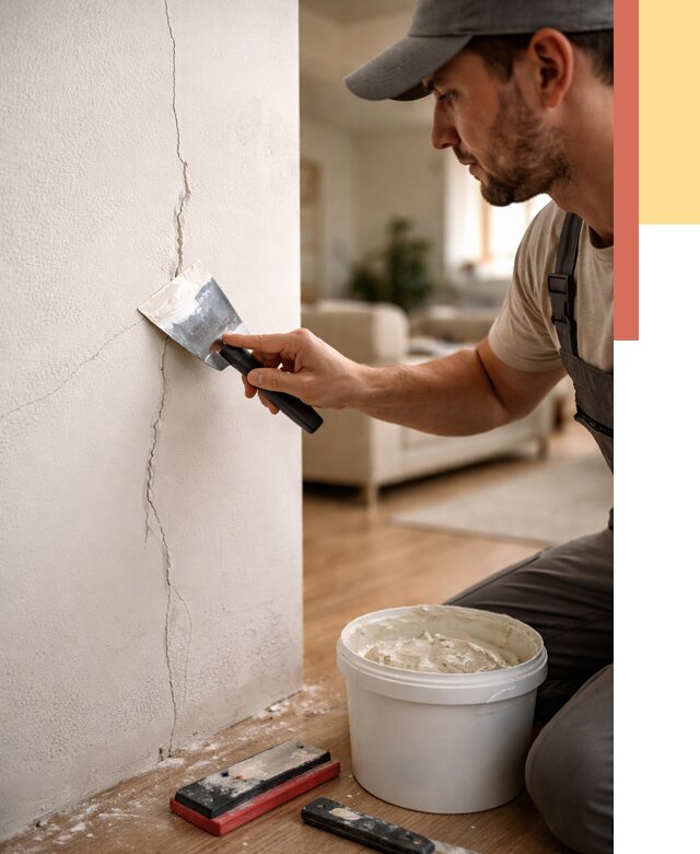 Заделка трещин и сколов в Добрянке от 2475 руб. — быстро и недорого | ОТДЕЛОЧНИК-Дбр