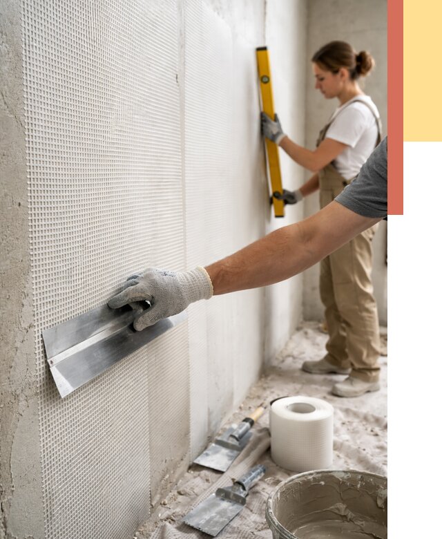 Армирование стен стеклосеткой в Добрянке от 3233 руб. под ключ | ОТДЕЛОЧНИК-Дбр