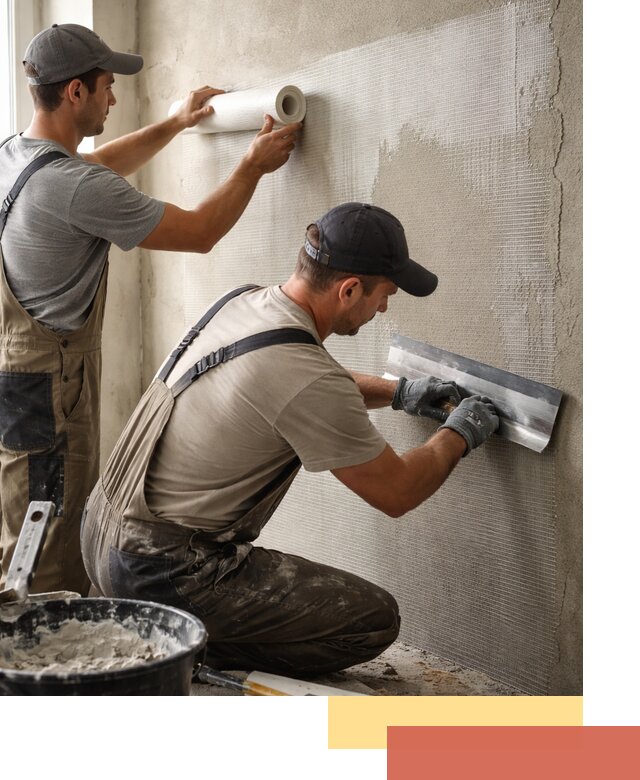 Армирование стен стеклосеткой в Добрянке для прочной отделки