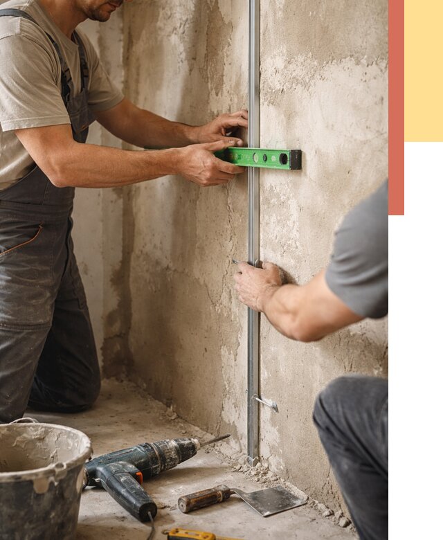 Установка штукатурных маяков в Добрянке от 7071 руб. — быстро и недорого | ОТДЕЛОЧНИК-Дбр