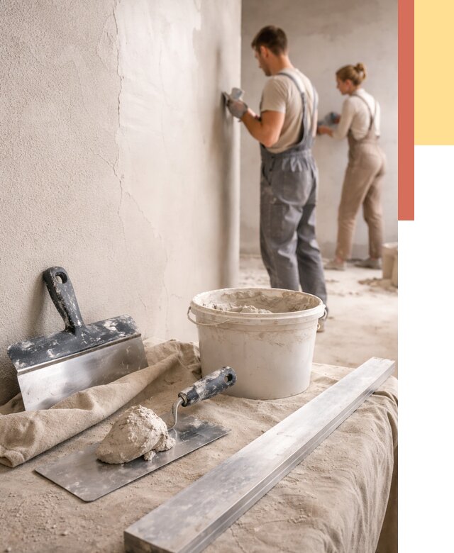 Штукатурка стен гипсовая в Добрянке от 4546 руб/м2 — быстро и недорого | ОТДЕЛОЧНИК-Дбр