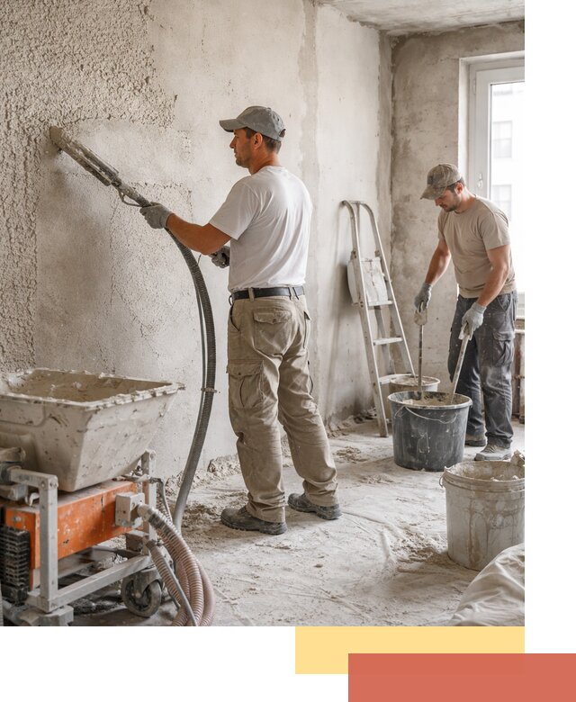 Машинная штукатурка стен в Добрянке — быстро и качественно