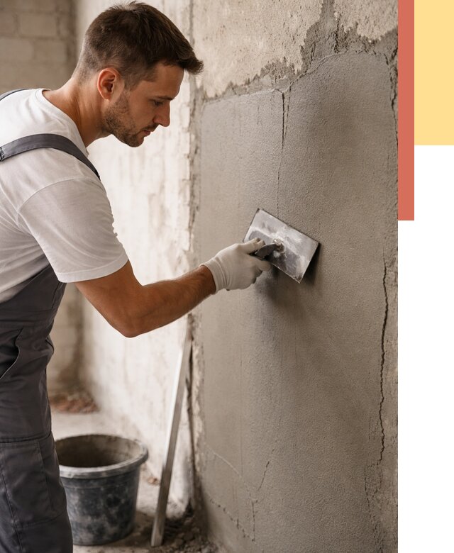 Штукатурка стен под плитку в Добрянке от 4243 руб./м2 — выравнивание под плитку | ОТДЕЛОЧНИК-Дбр