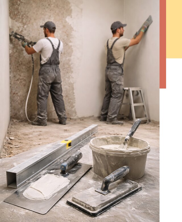 Штукатурка стен под обои в Добрянке от 4546 руб./м2 — выравнивание под обои | ОТДЕЛОЧНИК-Дбр