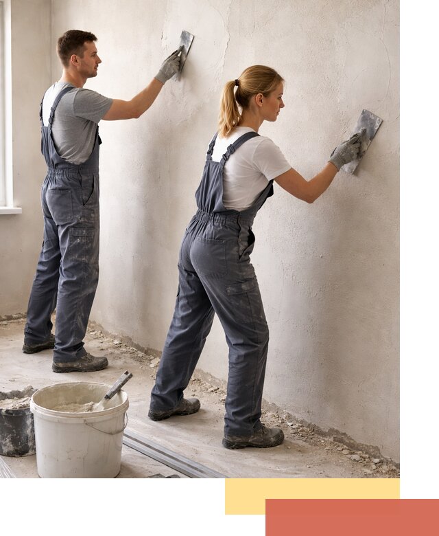 Штукатурка стен под обои в Добрянке профессионально и быстро