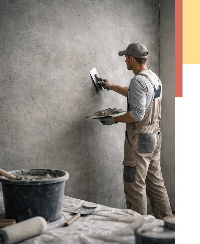 Декоративная штукатурка под бетон в Добрянке от 2526 руб./м² — нанесение под ключ | ОТДЕЛОЧНИК-Дбр