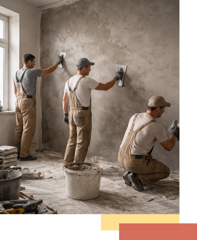 Декоративная штукатурка под бетон в Добрянке для стен и потолков