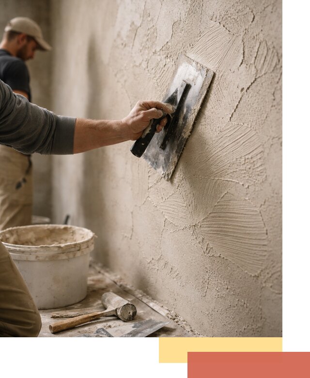 Фактурная штукатурка стен в Добрянке — монтаж, отделка, реставрация