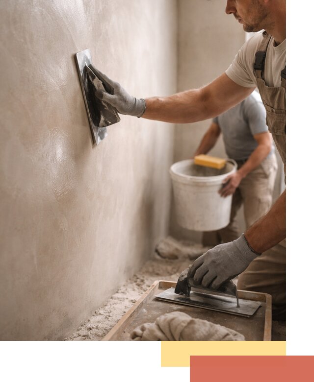 Нанесение марокканской штукатурки таделакт в Добрянке