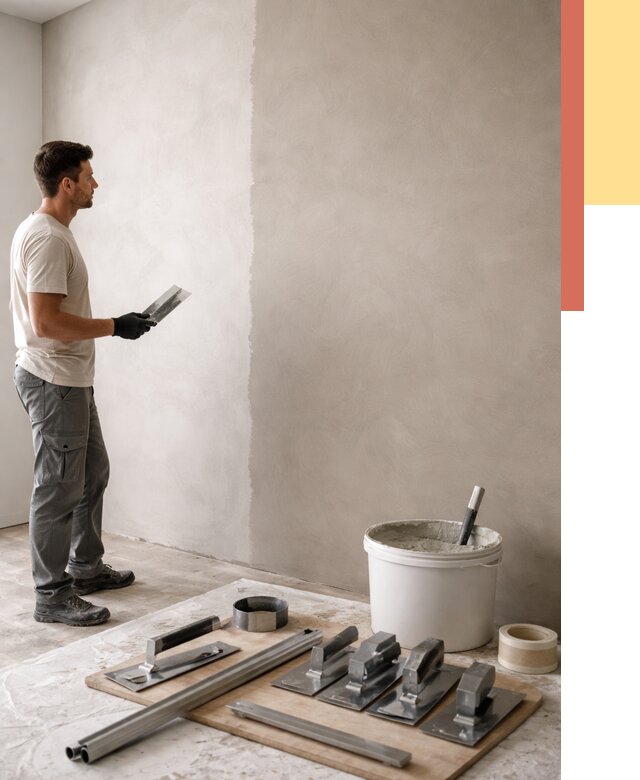 Нанесение микроцемента на стены в Добрянке от 3233 руб./м2 под ключ | ОТДЕЛОЧНИК-Дбр