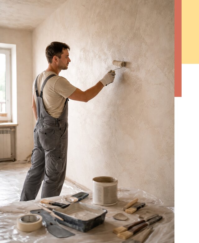 Нанесение лессирующей краски по декоративке в Добрянке от 1768 руб. | ОТДЕЛОЧНИК-Дбр