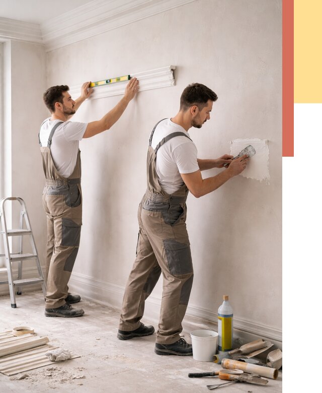 Монтаж лепнины на стены в Добрянке от 4546 руб. — недорого, быстро | ОТДЕЛОЧНИК-Дбр