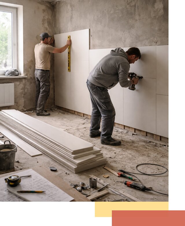 Монтаж ПВХ панелей на стены в Добрянке качественно и быстро