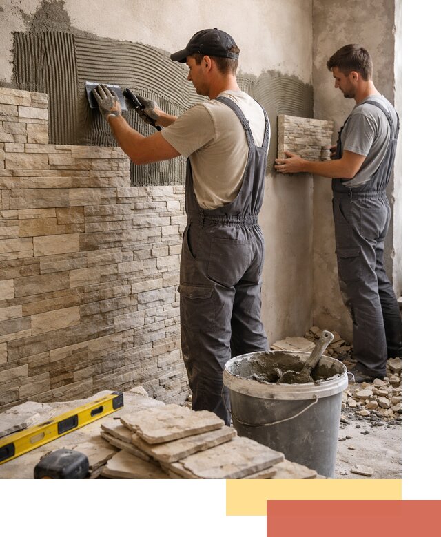 Монтаж искусственного камня в Добрянке — облицовка стен и фасадов