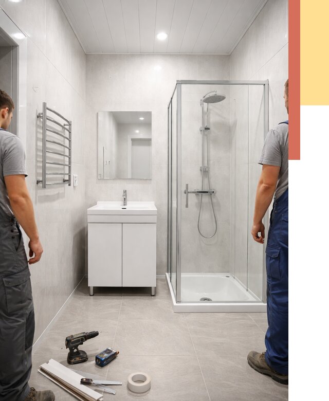 Отделка ванной комнаты панелями ПВХ в Добрянке от 4546 руб. за м2 | ОТДЕЛОЧНИК-Дбр