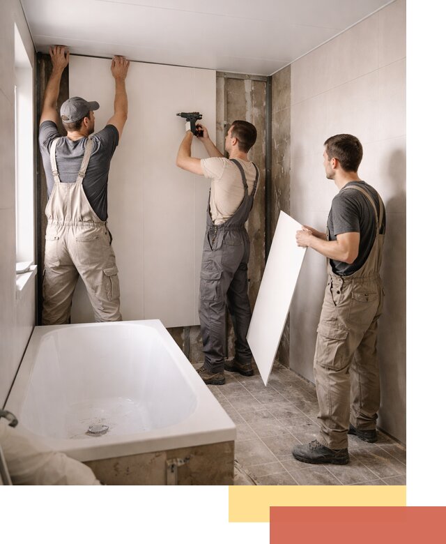 Отделка ванной панели ПВХ профессионально в Добрянке