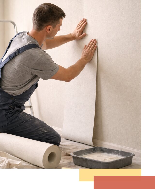 Поклейка флизелиновых обоев в Добрянке качественно и быстро