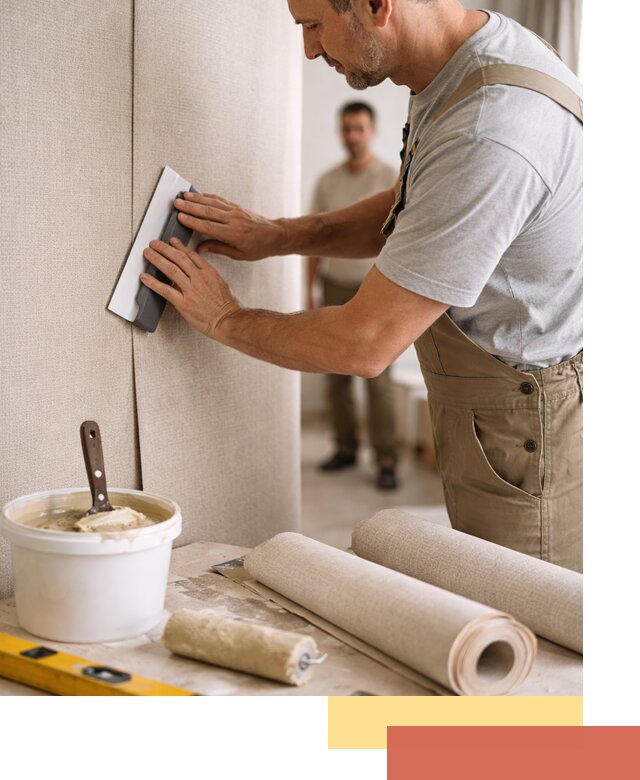 Поклейка текстильных обоев в Добрянке профессионально и аккуратно