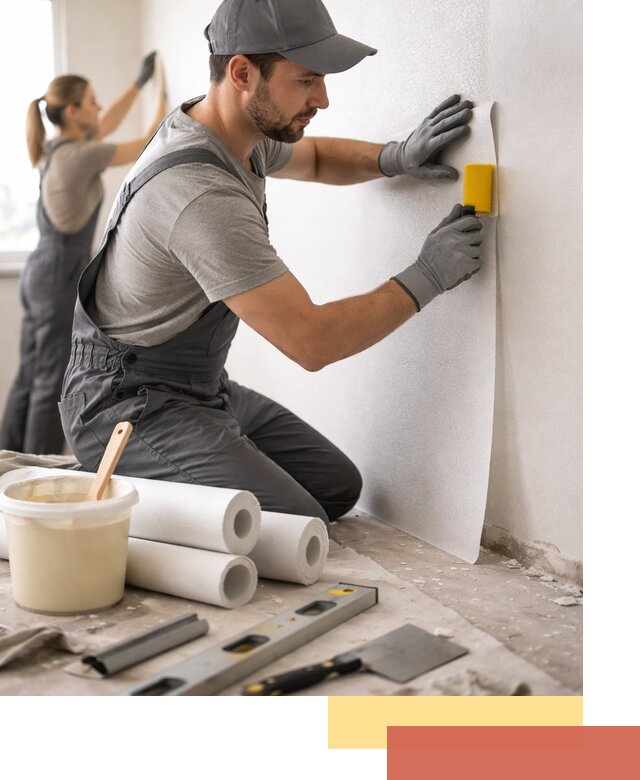 Поклейка стеклообоев профессионально в Добрянке