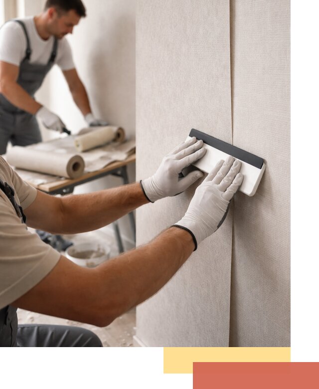 Поклейка обоев под покраску в Добрянке профессионально и быстро