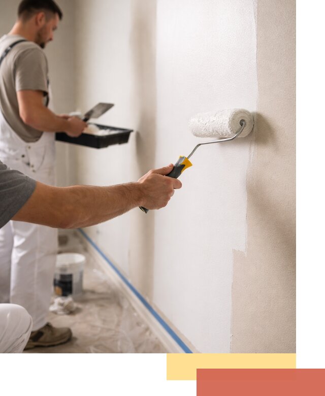 Покраска стен акриловой краской профессионально в Добрянке