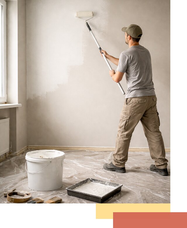 Покраска стен латексной краской в Добрянке качественно и быстро