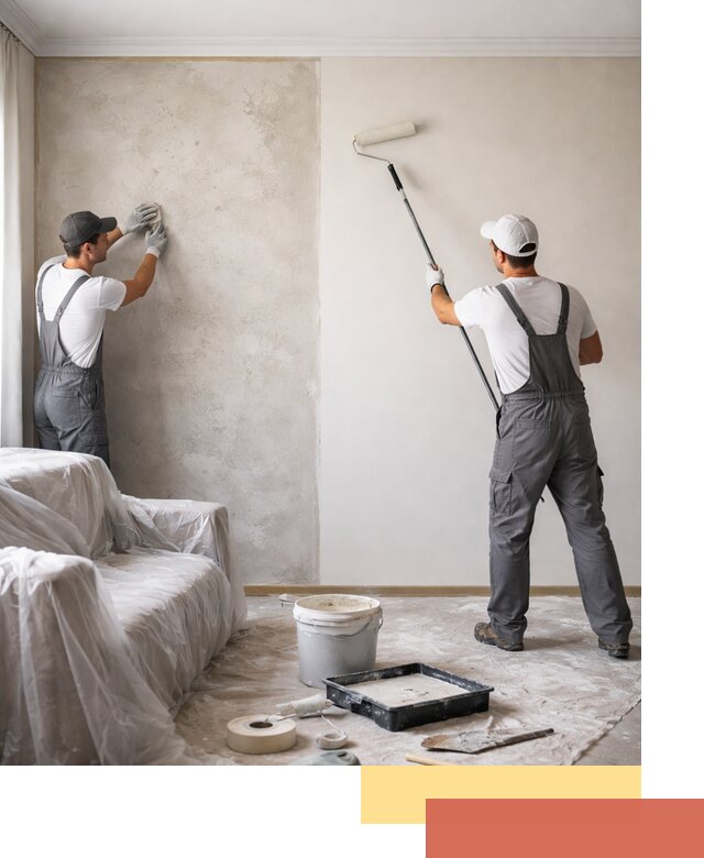 Покраска стен антивандальной краской в Добрянке