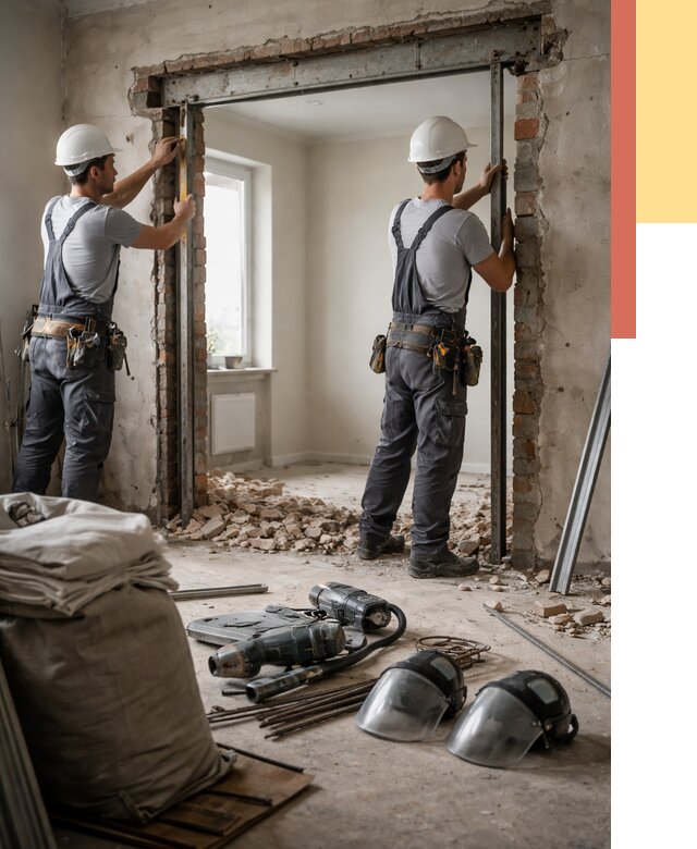 Расширение дверного проема в Добрянке от 12628 руб. под ключ | ОТДЕЛОЧНИК-Дбр