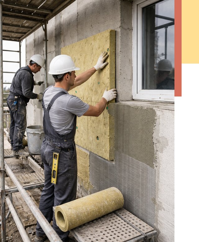 Утепление стен в Добрянке от 4344 руб. под ключ — быстро и недорого | ОТДЕЛОЧНИК-Дбр