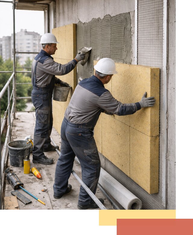 Утепление стен зданий и домов в Добрянке качественно и надежно