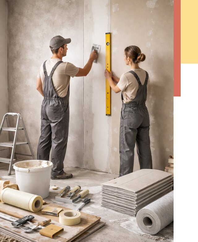 Отделка стен в Добрянке от 1515 руб/м² — недорого, быстро, под ключ | ОТДЕЛОЧНИК-Дбр