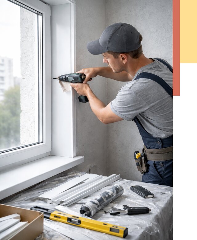 Установка пластиковых откосов в Добрянке от 2273 руб. | ОТДЕЛОЧНИК-Дбр монтаж, быстро и недорого