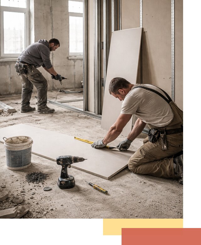 Кладка перегородок из ПГП под ключ в Добрянке