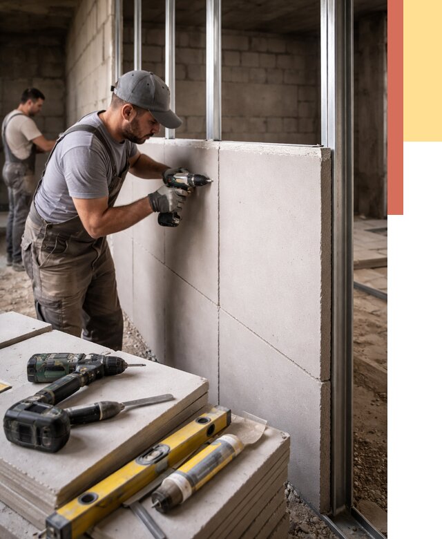 Кладка влагостойких перегородок ПГП в Добрянке от 1212 руб. под ключ | ОТДЕЛОЧНИК-Дбр