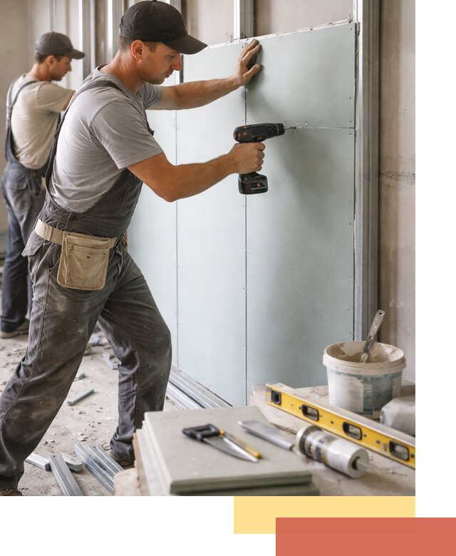 Кладка влагостойких перегородок ПГП в Добрянке