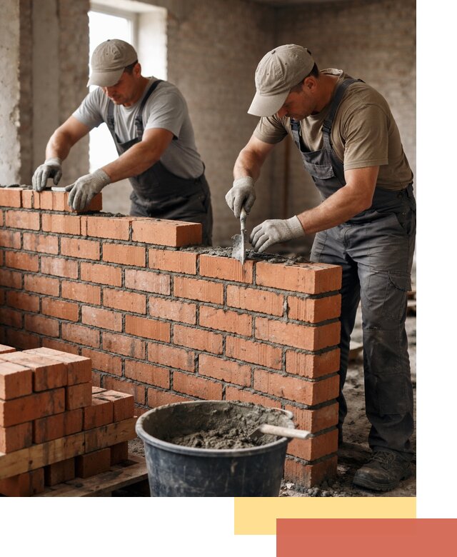 Кладка кирпичных перегородок под ключ в Добрянке