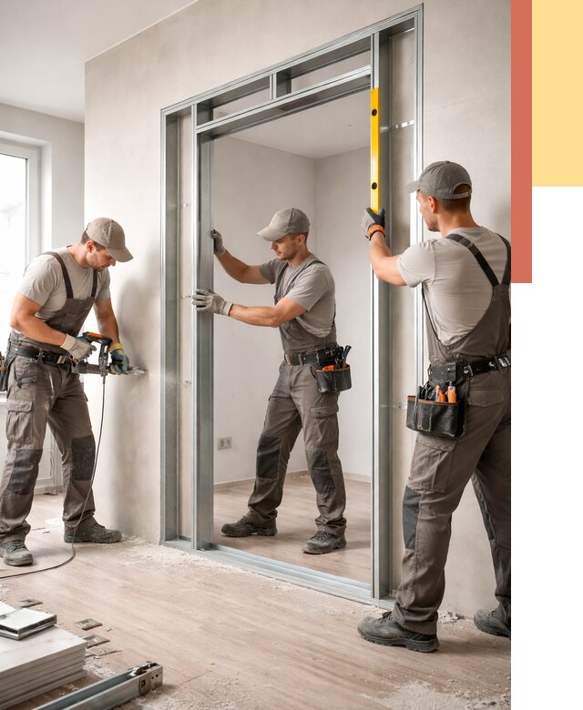 Устройство дверного проема в перегородке в Добрянке от 4546 руб. под ключ | ОТДЕЛОЧНИК-Дбр