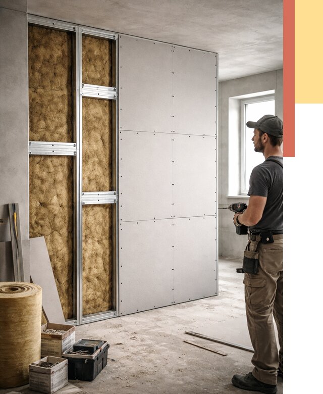 Усиленная перегородка под навеску в Добрянке от 12931 руб. — монтаж под ключ | ОТДЕЛОЧНИК-Дбр