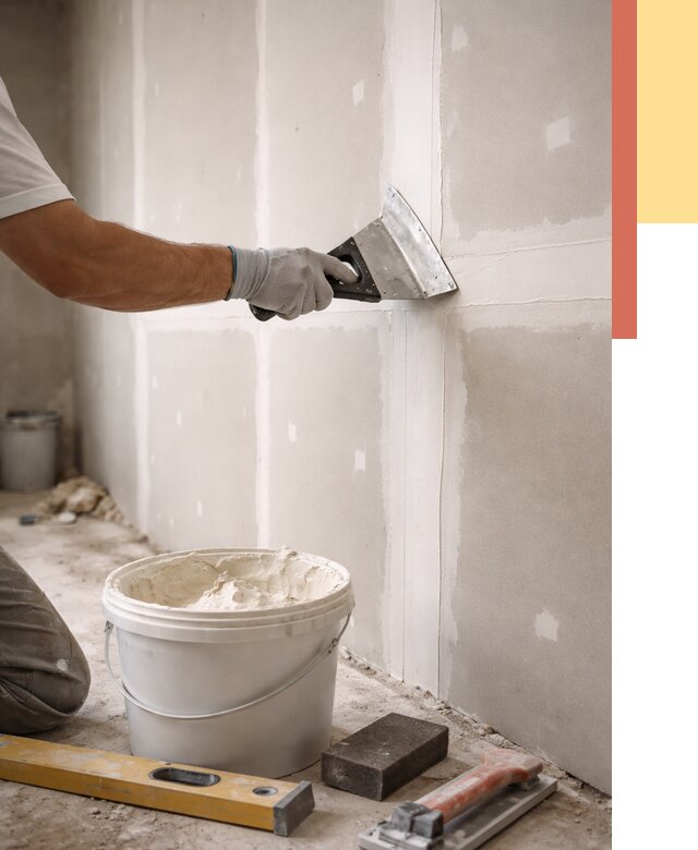 Шпаклевка перегородок из гипсокартона в Добрянке от 2526 руб. — услуги ОТДЕЛОЧНИК-Дбр