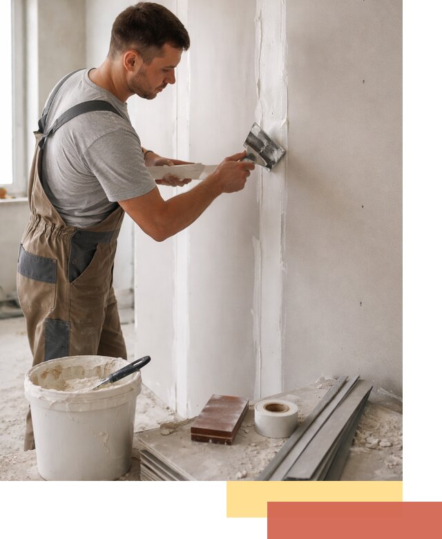 Шпаклевка перегородок из гипсокартона в Добрянке качественно и быстро