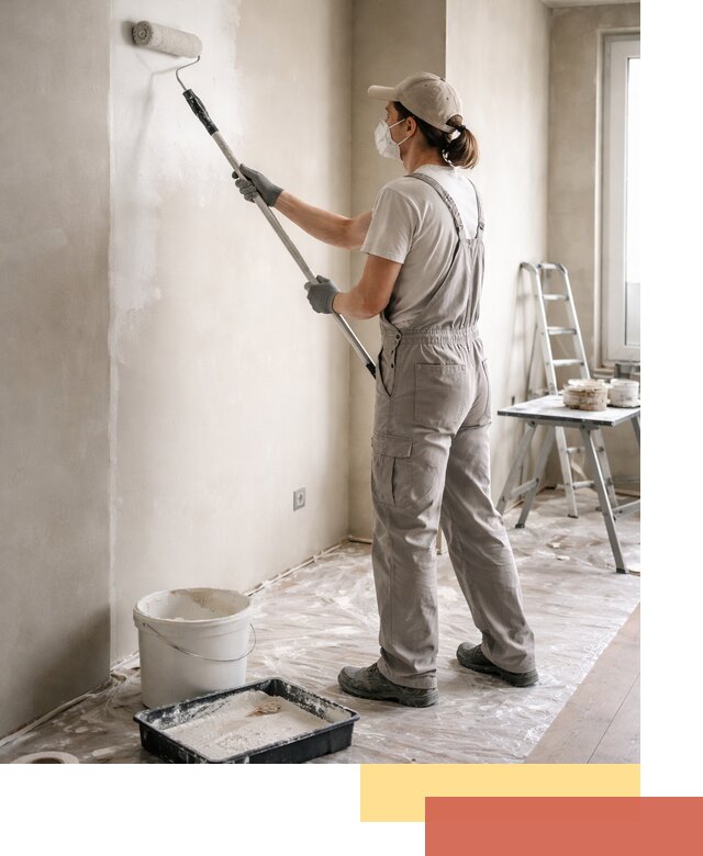 Покраска перегородок из гипсокартона в Добрянке качественно и недорого