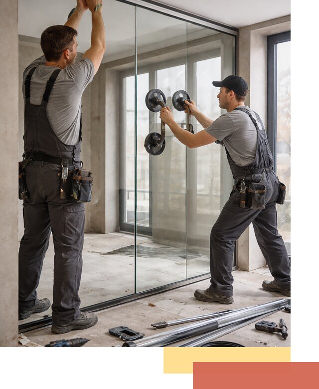 Цельностеклянные перегородки под ключ в Добрянке