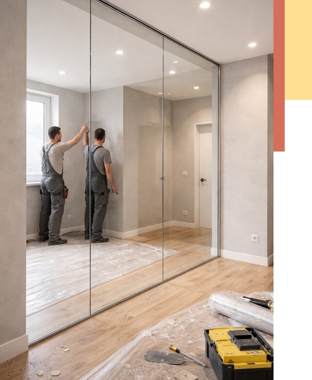 Безрамные стеклянные перегородки в Добрянке — монтаж от 9597 руб. | ОТДЕЛОЧНИК-Дбр