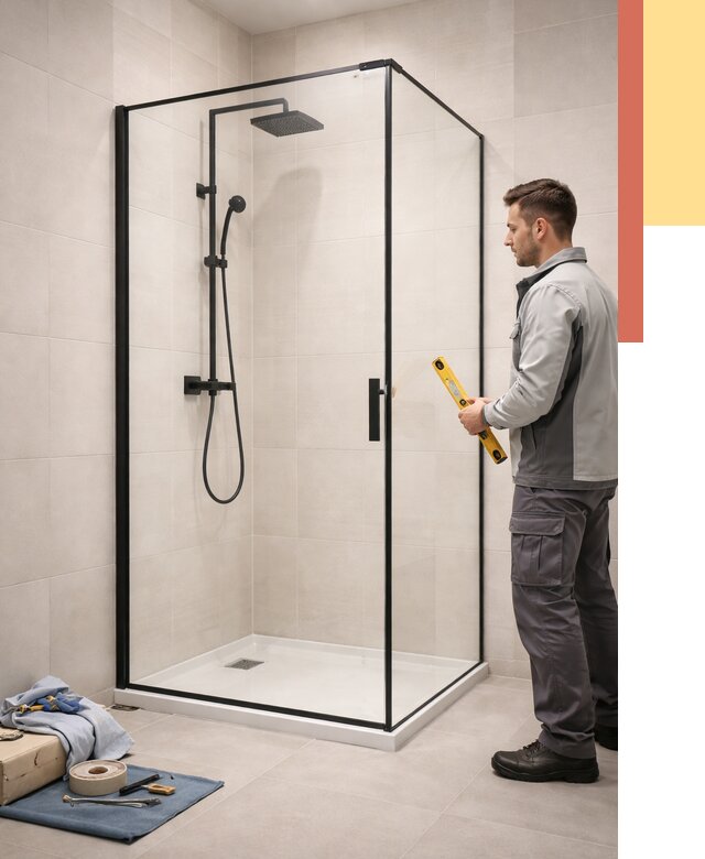 Стеклянные перегородки для душа в Добрянке от 12628 руб. | Монтаж под ключ — ОТДЕЛОЧНИК-Дбр