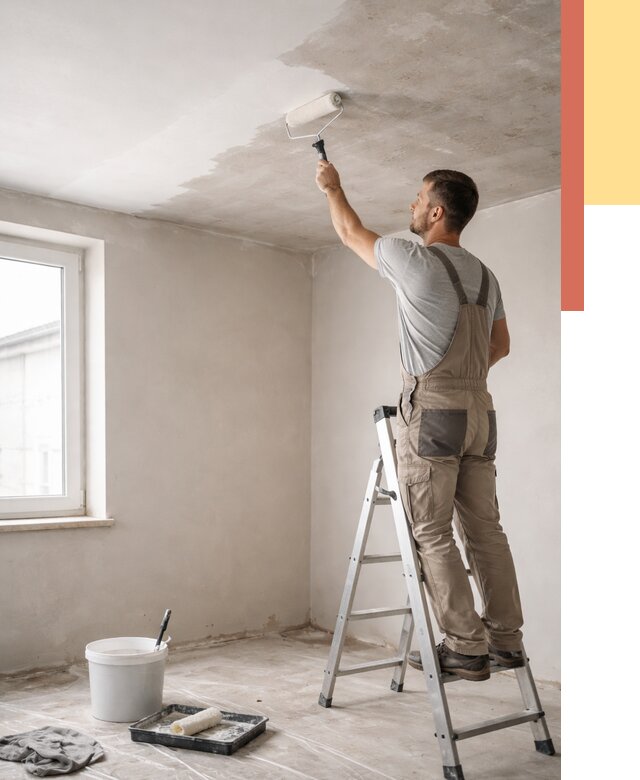 Грунтовка потолка в Добрянке от 2526 руб. — быстро и недорого | ОТДЕЛОЧНИК-Дбр