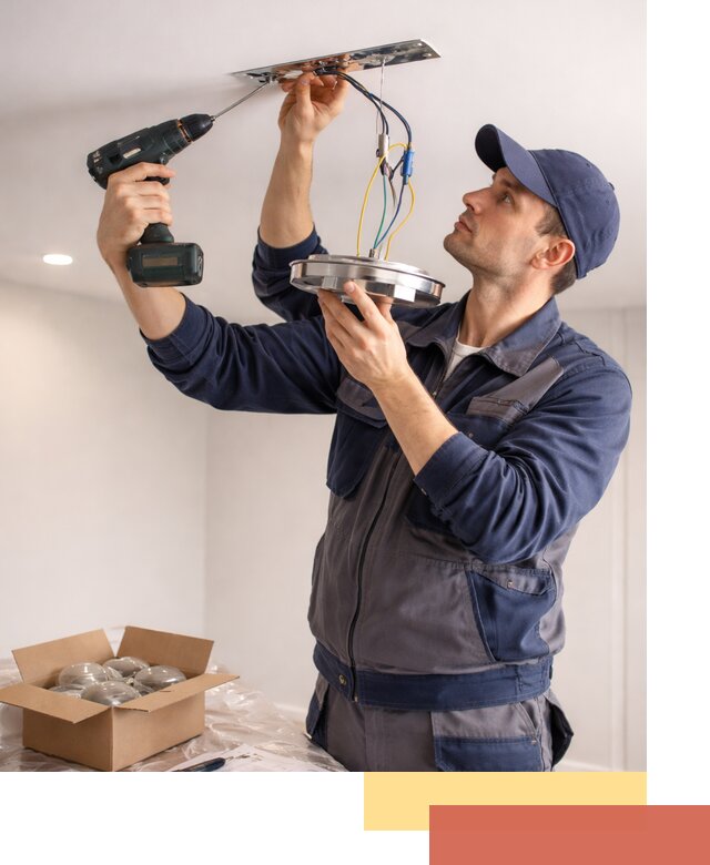 Установка люстры в натяжной потолок в Добрянке