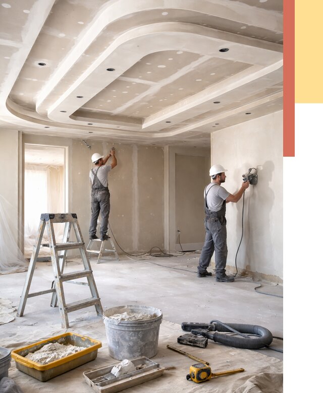 Многоуровневый потолок из гипсокартона в Добрянке от 758 руб. под ключ | ОТДЕЛОЧНИК-Дбр